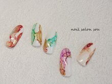 ソウ 難波店 nail salon Sou/カラフルインクnail
