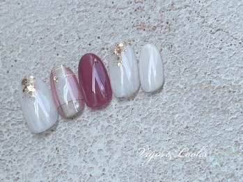 ヴィガー アンド ルックス 白金 目黒(Vigor&Looks)/ホワイト　チェック柄　ミラー