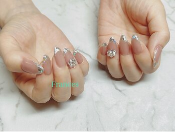 フランセス(Frances)/ガラスフレンチ× ビジュー3D