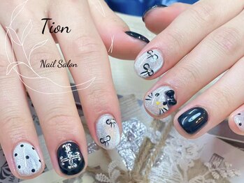 オンブレフレンチ・冬ネイル