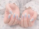 持ち込み水色チークネイル