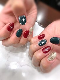 クリスマス/雪/冬/ラメ/マット