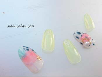ソウ 難波店 nail salon Sou/シアーダルメシアンnail