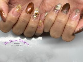 【自爪ネイル】ブラウンネイル