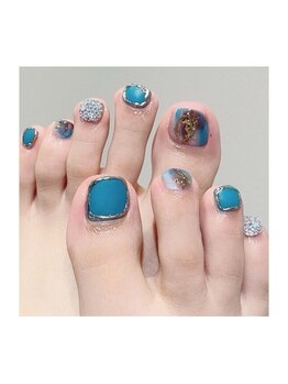 ビューティービースト フォー ネイルアンドアイラッシュ 松浜店(beauty:beast)/ターコイズフットネイル☆