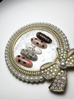 ブリリアント/バレンタインネイル