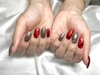 ヤシネイル(Yashi Nail)/シンプル持込 Valentine赤