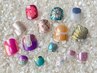 vivid colorフットネイル¥7,500-、¥8,500