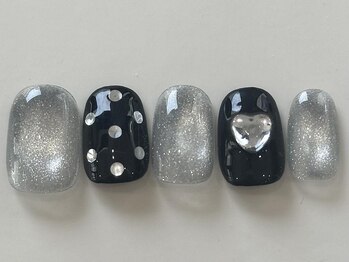 ネイルメゾン 天神店(NAIL MAISON)/ドットハート黒マグy2k¥6000