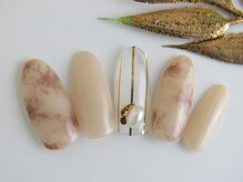 シューズネイルプロデュース/クリアストライプネイル