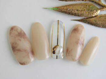 シューズネイルプロデュース/クリアストライプネイル