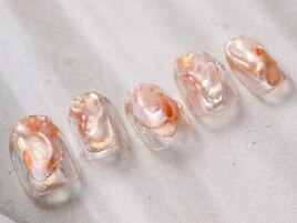 オレンジニュアンスネイル