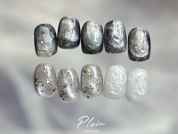 プレーン 恵比寿(Plain)の写真/ショートネイルにぴったりなニュアンスデザイン多数◎抜群の提案力でオリジナリティ溢れるネイルを実現♪