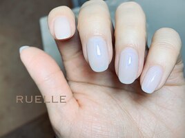 大人ネイル　シースルーネイル