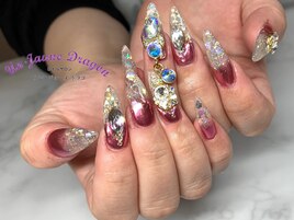 【ロングネイル】ミラーネイル