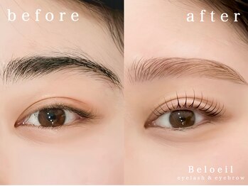 ベルイユ 渋谷(Beloeil)/パーマ+眉スタイリング+眉カラー