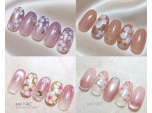 NKCの雰囲気（ひとりひとりのお爪に合わせて描く上品な手描きアートが得意です）