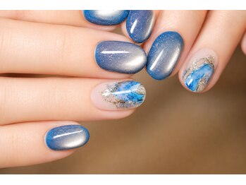 シェリーデュー(cherie doux)/マグネット×インクアートネイル