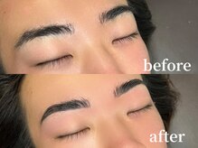 エムズアイブロウ 難波店(M’sアイブロウ)/メンズHBL☆before→After #眉毛