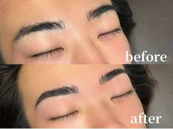 エムズアイブロウ 難波店(M’sアイブロウ)/メンズHBL☆before→After #眉毛