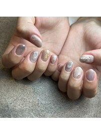淡ニュアンスネイル