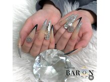 バロン 町田店(BARON)/黒フレンチにフラッシュライン