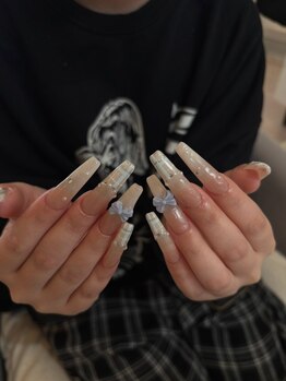 スカルプ×リボン×チェック