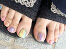 透明感たっぷりカラフルネイル♪