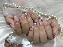 アンジュ(Ange)/【Miyu】キラキラ宝石ネイル