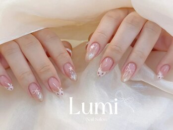 ルミネイル 大宮東口店(Lumi Nail)/リボン ほし ヒョウ柄