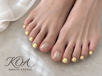 コア ビューティースタジオ(KOA Beauty Studio)の写真/サンダル映えする上品なフットネイルで、夏のおしゃれをもっと楽しむ♪
