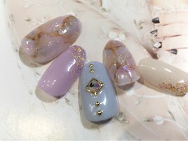 天然石ネイル（￥６５９０）