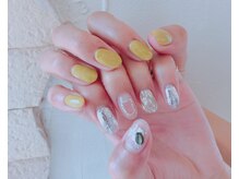 ネイルサロン ティフィン(tiffin)/夏色アシメネイル