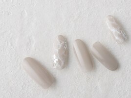 グレージュ大理石ネイル