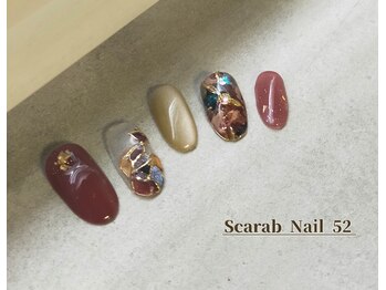スカラべネイル52 春日部(Scarab Nail 52)/new*design*期間限定*秋nail