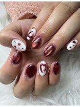 フラワーズネイル(flowers nail)/ぷるぷるハートネイル