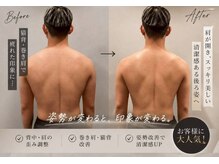 小顔フェイスラボ 栄店(小顔Face Labo.)の雰囲気（メンズもかっこいい後ろ姿へ！姿勢が自信につながります♪）