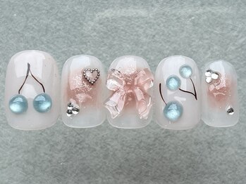 ネイルメゾン 天神店(NAIL MAISON)/さくらんぼチークリボン¥9500