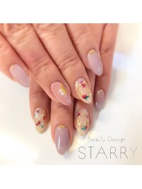 押し花ワイヤーネイル　春　夏