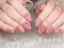 トイロ(toiro)/【持ち込み】水滴桃ネイル