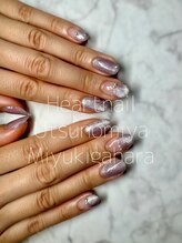 はあとねいる 宇都宮御幸ヶ原店/紫マグネットネイル