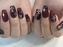 シピ ネイル(Chipi Nail)/ボルドー×クロム