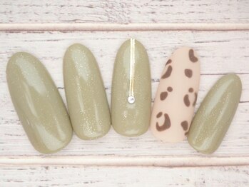 ワンネイル(ONE NAIL)/#秋ネイル#ヒョウ柄