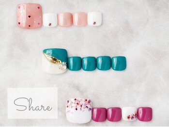 シェアー Share 元町の写真/【足元までオシャレに♪】シンプルから華やかまで選べるデザインが豊富☆お仕事や家事で手元ができない方も