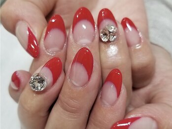 リッチネイル(Rich Nail)/赤フレンチ