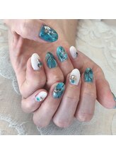 グラマラス アンジェアイ 荻窪店(glamourous ange eye)/ターコイズブルーネイル