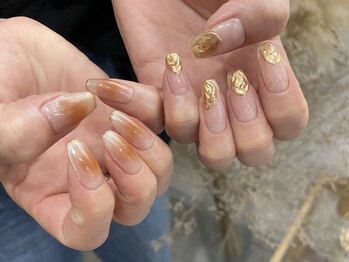 アイミーモア 国立店(aimer more)/大人テラコッタチーク風ネイル