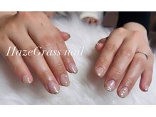 ハズグラスネイル(Haze Grass nail)/フレンチネイル　ミラー