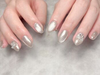 ミラーとマグネットとリボン