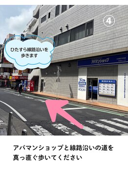 ルナリア(Lunaria)/線路沿いの道を直進です